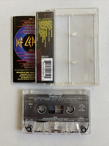 Def Leppard Adrenalize CASSETTE TAPE 🔥 - Picture 2 of 4