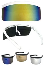 FUTURISTIC VISOR SHIELD EXTRA LARGE OVERSIZED HUGE Mono Mirrored Lens Sunglasses