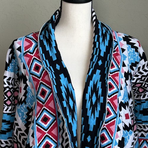 American Girl Beforever Youth Girls Aztec Cardigan Sweater Size M/L Open Front - Picture 3 of 11