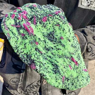 6.7LB Natural green Ruby zoisite (anylite) crystal Chakra mineral Healing Energ