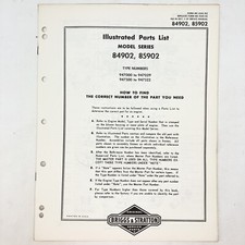 Vintage 1973 Briggs & Stratton 84902 85902 Illustrated Parts List