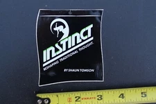 INSTINCT by Shaun Tomson Surfboards Neon Green 80's V31A Vintage Surfing STICKER