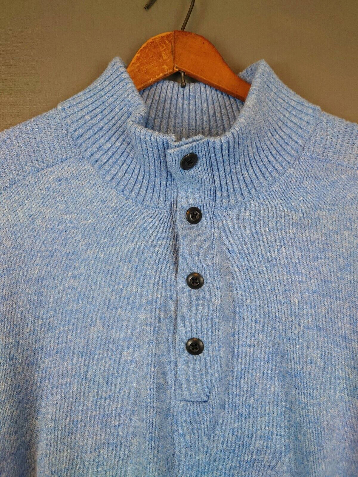 Gap Knit Quarter Button Pullover Turtleneck Thick… - image 9