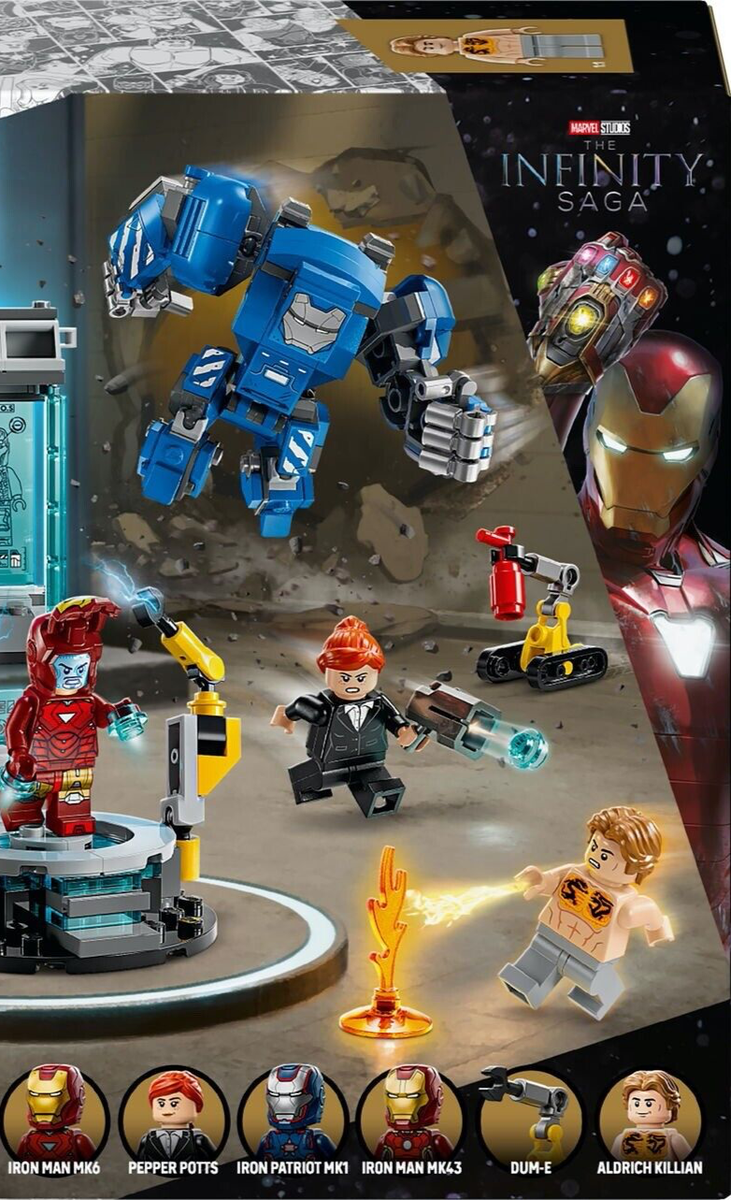 LEGO Marvel Iron Man's Hall of Armor 76315 Toy Building Kit 384