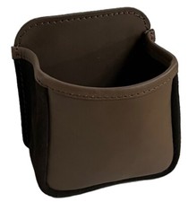 African Game Industries Deluxe Hornback Crocodile & Leather Shotgun Shell Pouch – Black - View #5