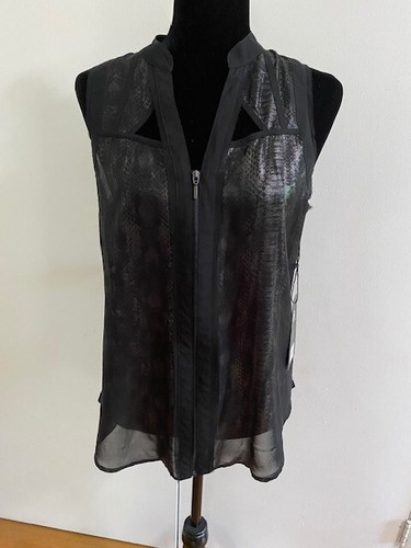 NWT Rock & Republic Black Tie Sleeveless Women's Top, RR414209, size M - Picture 10 of 12