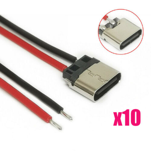10PCS USB Type-C 2Pin Welding Wire Female Connector Cable / 16pin Female Ports - Picture 13 of 27