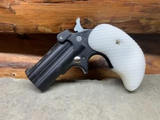 'FANG' Cobra / Bearman Extended Grips Small Bore White Diamond Hatched