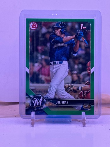 2018 Bowman Paper Draft Green Border #BD-76 Joe Gray 70/99 MLB