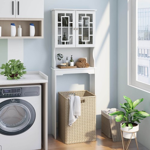 Bathroom Over the Toilet Door Storage Cabinet Spacesaver Tower Organizer White - Picture 4 of 10