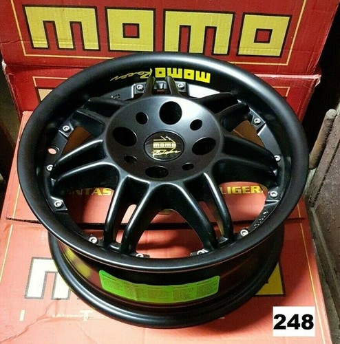MOMO RACER EVO Black 6x14 4x108 et18 m.65 set 4 cerchi nuovi Fine serie