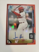 Juan Herrera 2015 Bowman Chrome Red Refractor Auto #/5 (BCAP-JH) 
