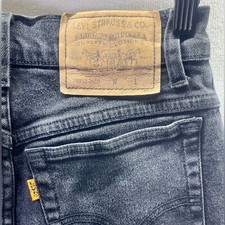 Levi  s Vintage Orange Tab 80  s Tapered Black Jeans Womens 7 Juniors VTG 2057