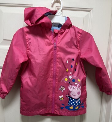 Peppa Pig Raincoat Pink Lightweight waterproof slicker for Girls size 5