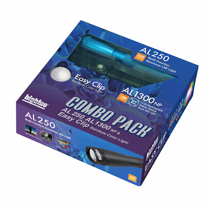 BigBlue AL1300NP & AL250 Dive Light Combo Pack - 1300 & 250 Lumens