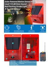 Outdoor Motion Sensor Alarm With Siren Warning Light And Remote Controlled