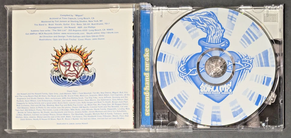 Sublime Second Hand Smoke CD 1997 Club Edition April 29th 1992 Doin' Time Foto 2 de 4