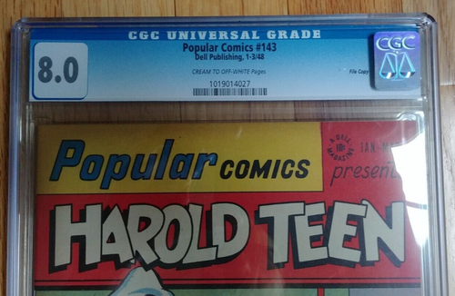 Popular Comics #143 CGC 8.0 Cream to Off White Pages File Copy 2nd Highest Grade - Picture 2 of 3