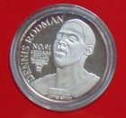 DENNIS WORM RODMAN CHICAGO BULLS ENVIROMINT COIN .999 FINE SILVER ROUND DETROIT
