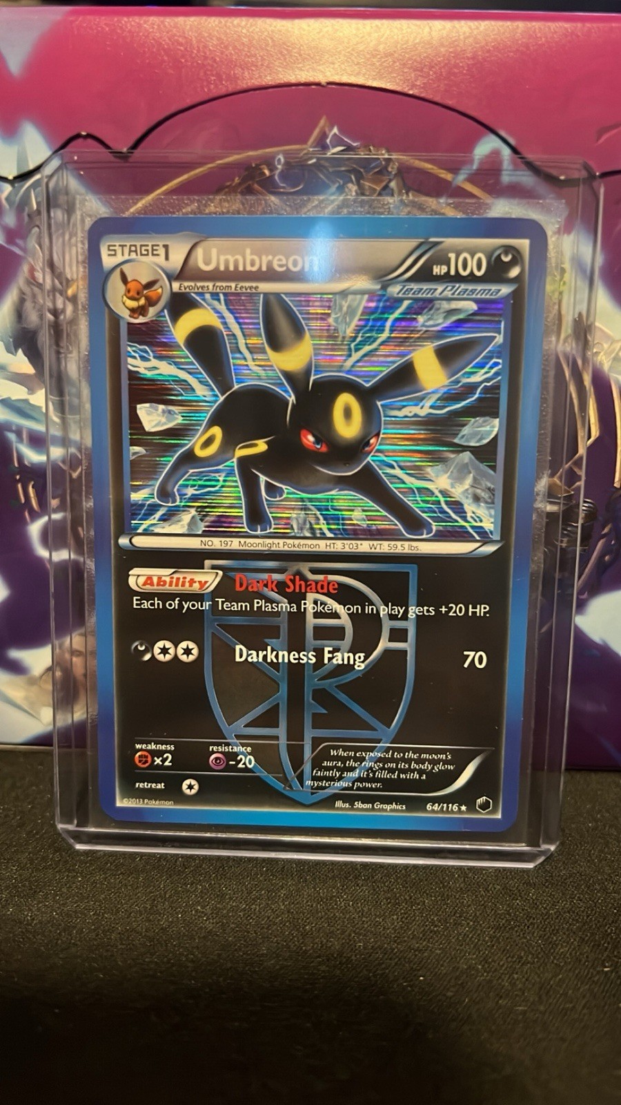 Pokémon TCG Umbreon 64/116 Plasma Freeze Reverse Holo Team Plasma English
