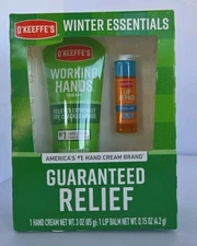 O'Keeffe's Winter Essentials Working Hands Cream & Lip Repair Lip Balm New