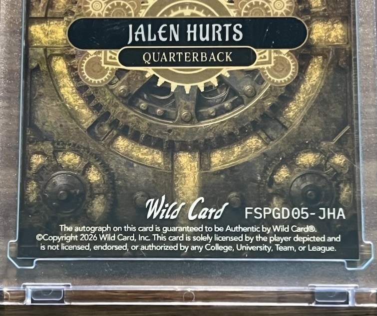 Wild Card Fantasy Football Steampunk Jalen Hurts Eagles 1/1 Auto view 4