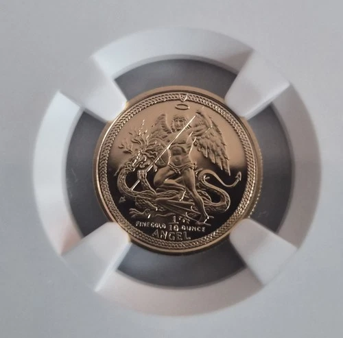 1984 Isle of Man Angel G1/10A NGC PF 70 ULTRA CAMEO 1/10oz Fine Gold
