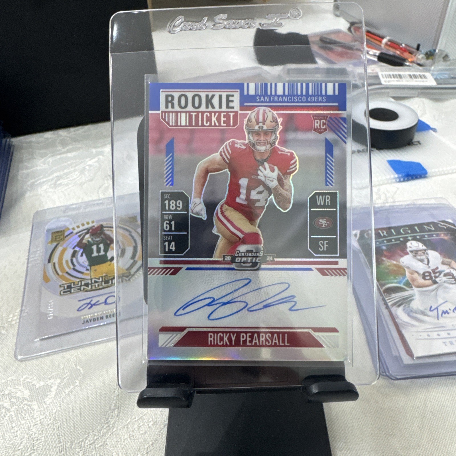 2024 Panini Contenders Optic - Rc Ticket Auto Ricky Pearsall #109 Silver  /75