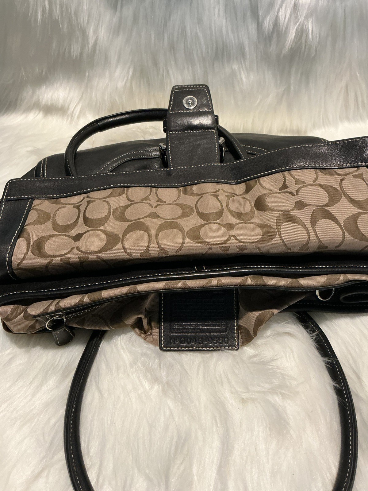 Coach Hampton Soho Flap Handbag Purse 9550 Black Leat… - Gem