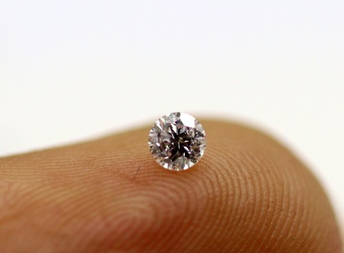 0.09 Ct Natural Loose Diamond Light Pink Color 2.8 mm Round Cut Australia Mined - Picture 9 of 15