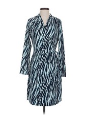 H By Halston Women Blue Casual Dress S