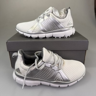 Adidas Golf ClimaCool Cage Damen Golfschuhe in Weiß/Silber - UK Größe 4