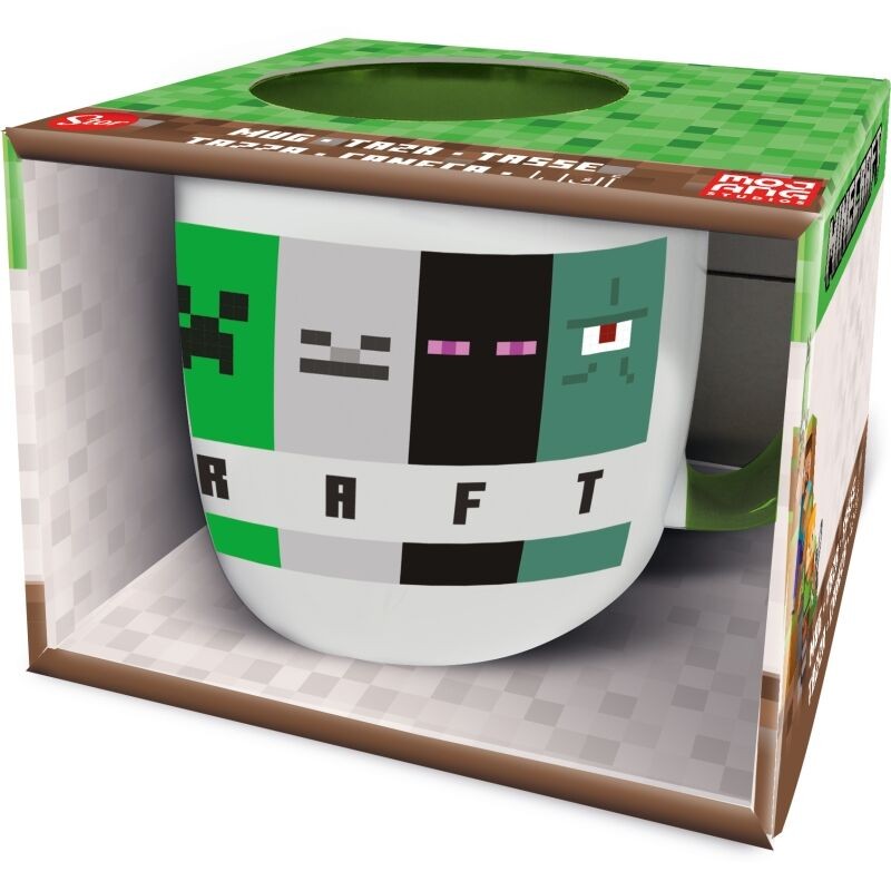 Taza Elite Patrón De Criaturas De Minecraft 380 Ml