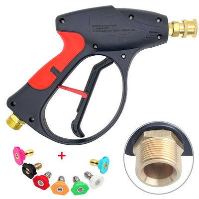 #ad 4000 PSI High Pressure Washer Gun Car Wash Foam Spray Short Wand w 7 Nozzle Tips $22.99