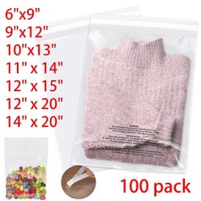 Clear Poly Bags with Suffocation Warning Self Seal OPP Bag for Packaging Clothes