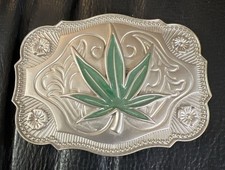 Marijuana Pot Leaf Belt Buckle