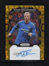 2023 Panini Prizm Premier League Breakaway Gold 1/10 Eidur Gudjohnsen Auto 0en4