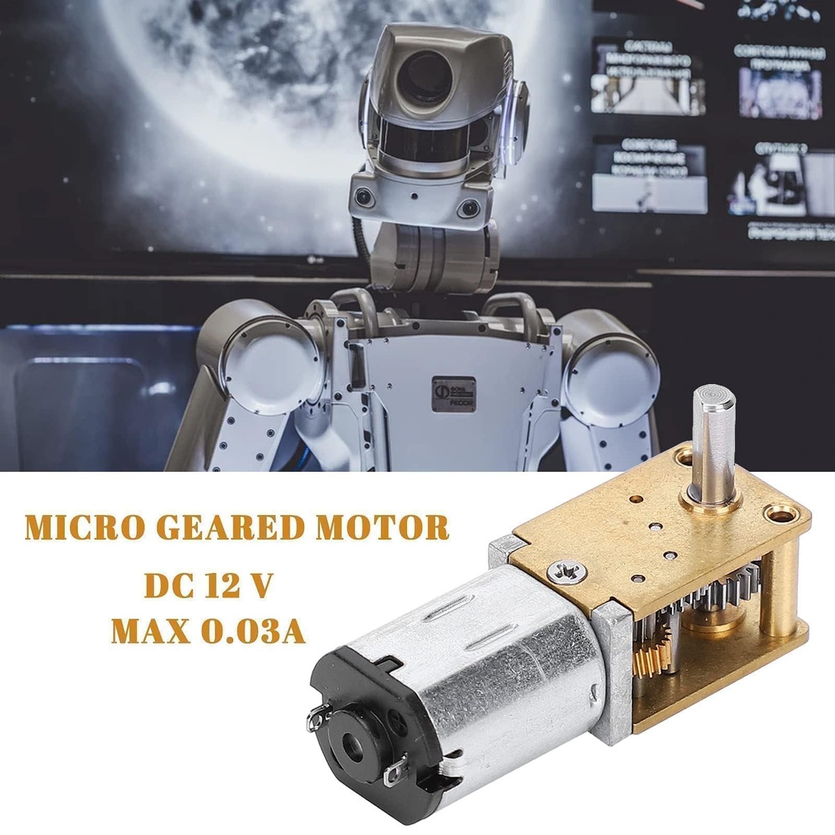DC 12V Getriebemotor Micro - 2000RPM Mit 3mm Welle Für Roboter