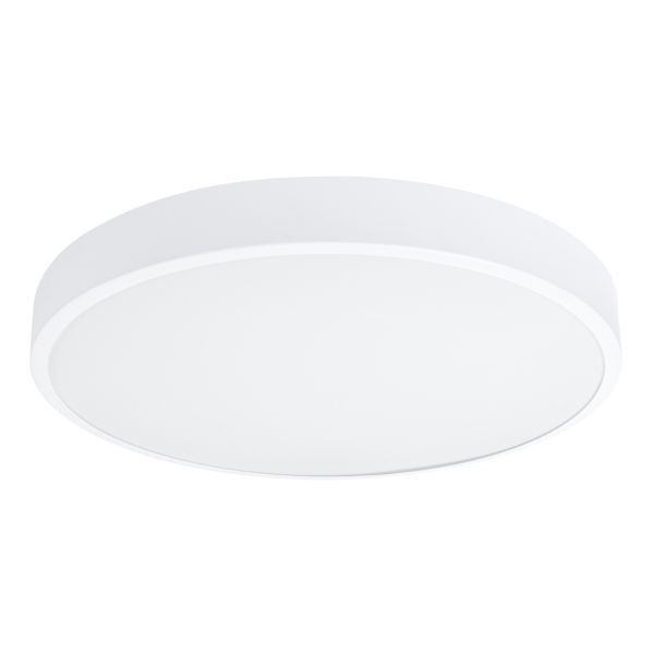 Plafonnier aluminium blanc Onyx 60 avec éclairage LED intégré pour salon moderne