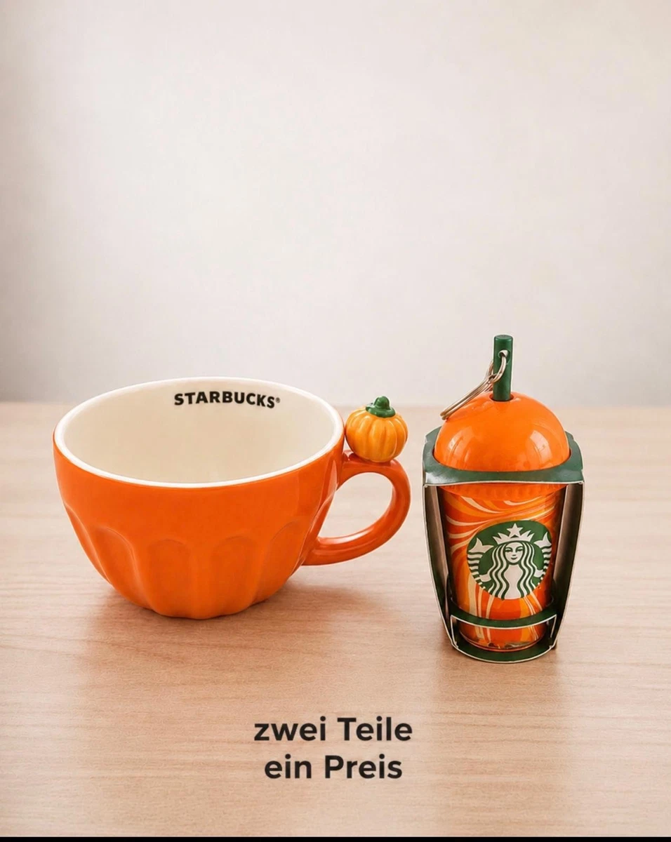 Starbucks Tasse Halloween 🎃 Kürbis am Henkel 2026 Herbst NEU 1Anhänger gratis