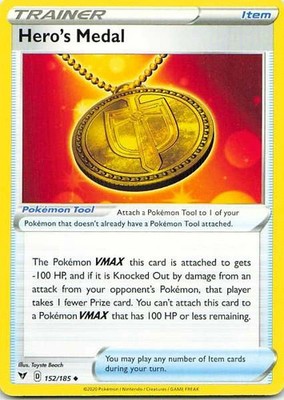 Hero's Medal 152/185 Vivid Voltage Uncommon NM Pokemon TCG