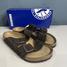 Birkenstock Arizona Soft Footbed Suede Leather Sandals - Mocha 0951311 Size 41