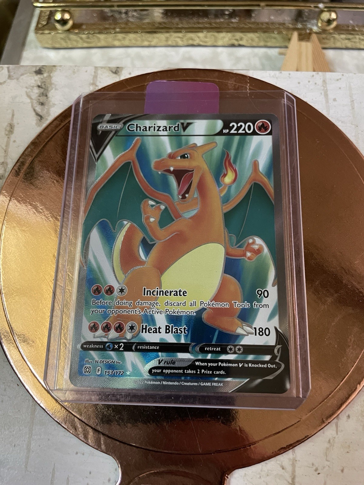 pokemon tcg brilliant stars single cards 153/172 charizard v card (154/172) [Sword & Shield: Stars] end display Charizard V 2022 Pokemon Brilliant