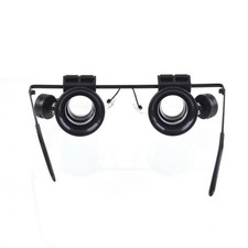 Eyeglasses Jeweler Camera 20X Magnifier Magnifying Loupe Eye Glasses Type LED