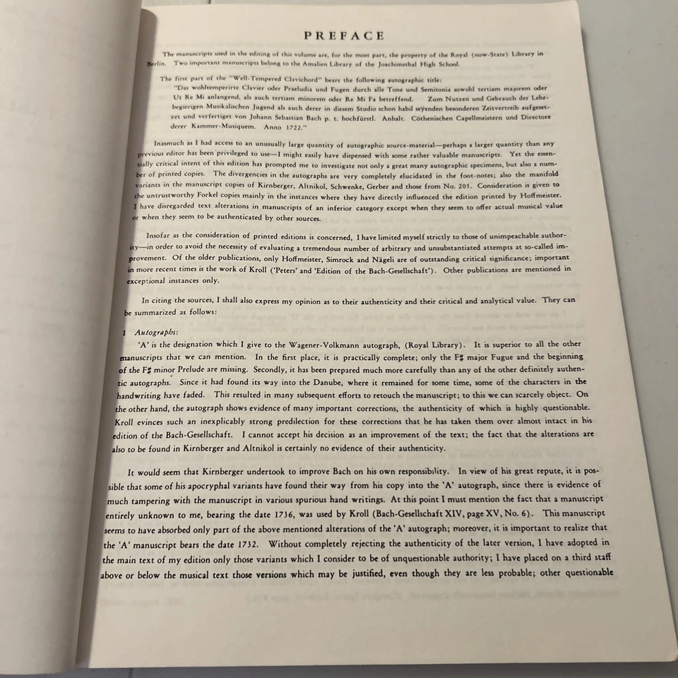 Bach Das Wohltemperierte Klavier Well Tempered Clavier 48 Preludes & Fugues 3036 - Image 4 of 4