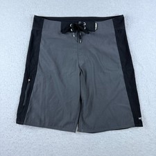 The North Face Men's Board Shorts 10.5" Grey Black Size 34 Outdoors Gorp