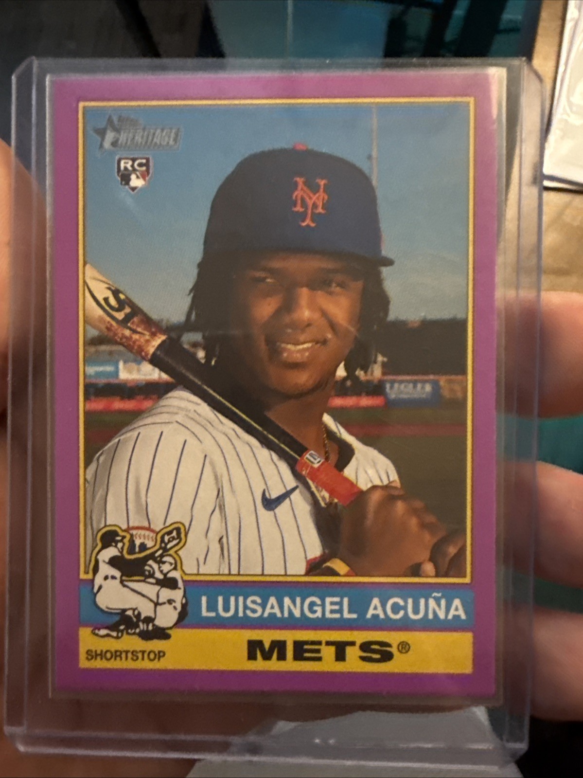 2025 Topps Heritage - Luisangel Acuna #274 Light Purple Border (RC)