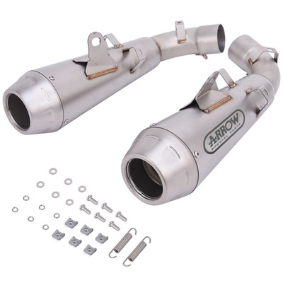 For Ducati Hypermotard 950/950 SP 2019-2025 2 Slip on Exhaust Muffler Pipe Tips