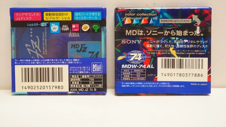 SONY MDW 74 AXIA MD JZ 74 RECORDABLE MINI DISC BLUE VERSION SET SALES - Image 2 of 4