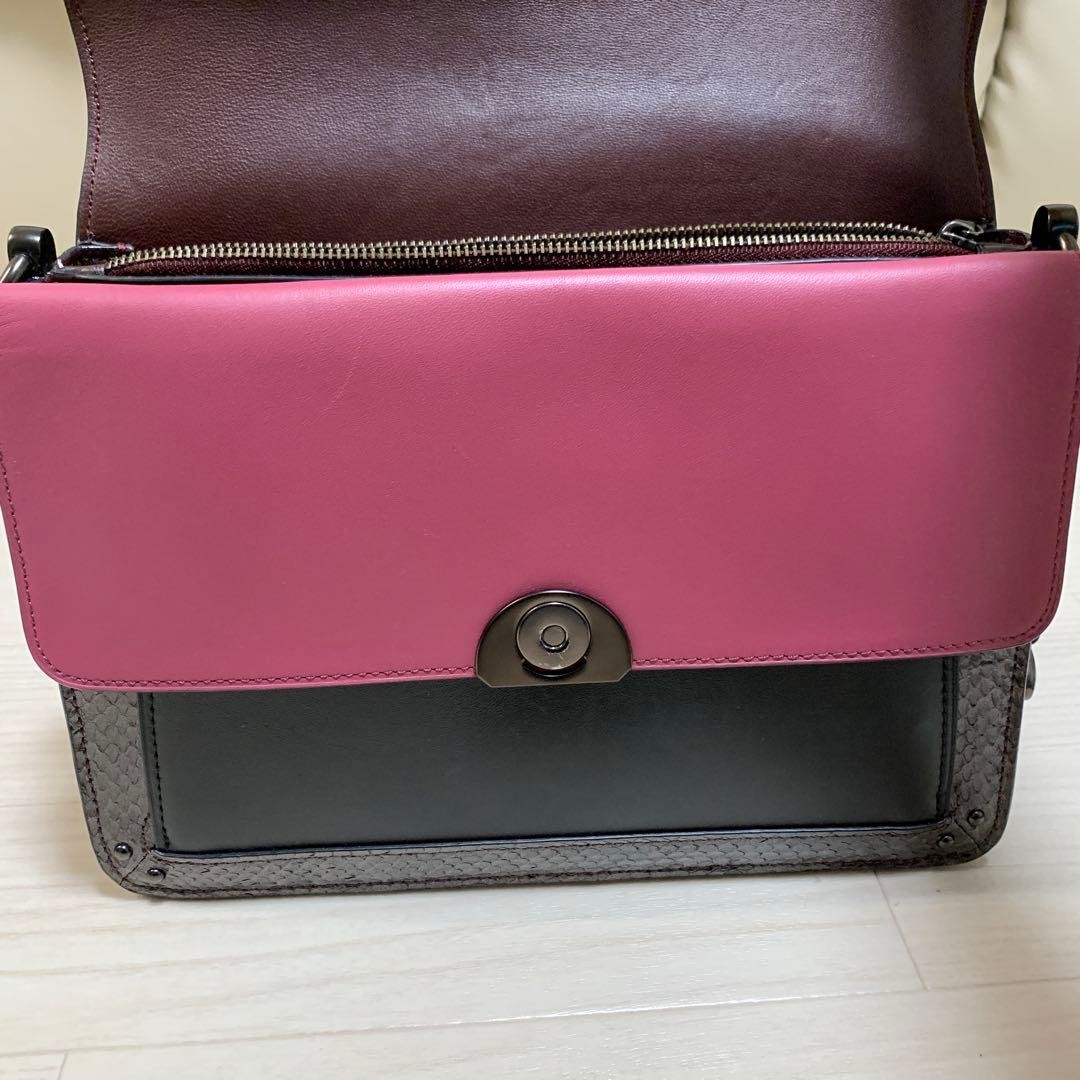 Coach Dreamer Python Pattern 2Way Shoulder Bag Ex… - image 18